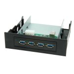 VALUE Internal USB 3.0 Hub, for 3.5/5.25 bay, 4 Ports black
